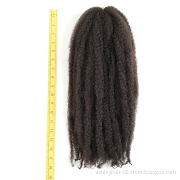 Free sample 60g 100% Kanekalon 18inch two tone cuban synthetic short marley crochet soft dread soft afro kinky twist braid hair